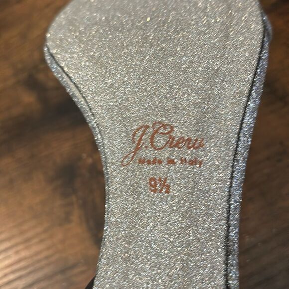 J. Crew d'Orsay sandals in silk  and glitter Size 9.5 New No Box - Picture 9 of 9